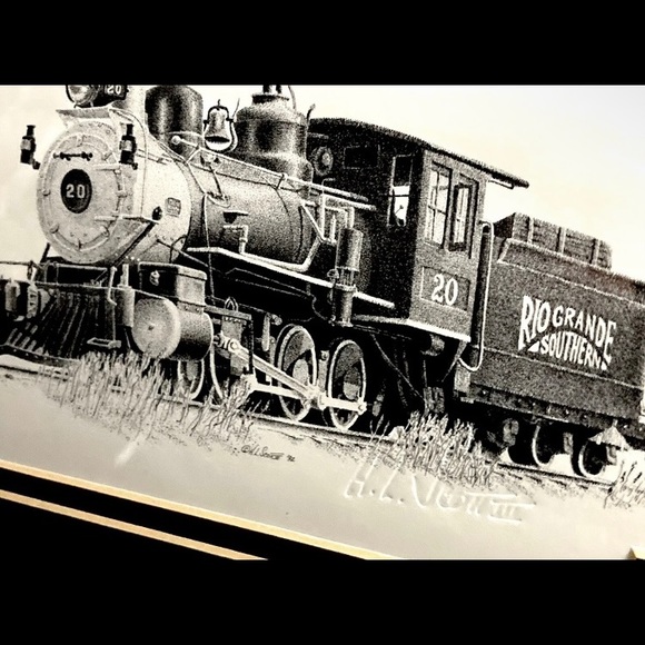 Rare H.L Scott III | Railroad Art | Custom Framed | Custom Matted | W/Lapel Pin - Picture 10 of 12